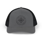 Veritas VRS Richardson 112 Trucker Cap — Embroidered Cross Emblem Snapback