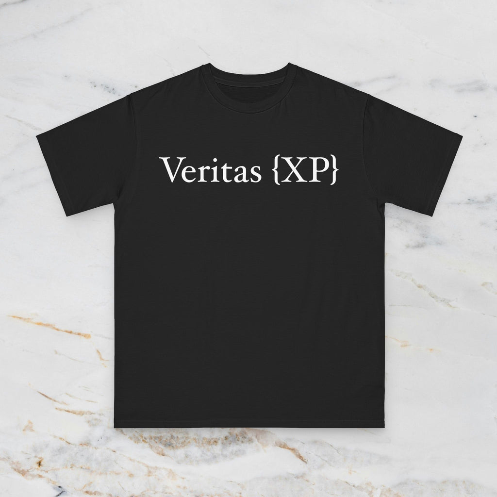 Veritas {XP} Minimal Latin Crest Tee - Black