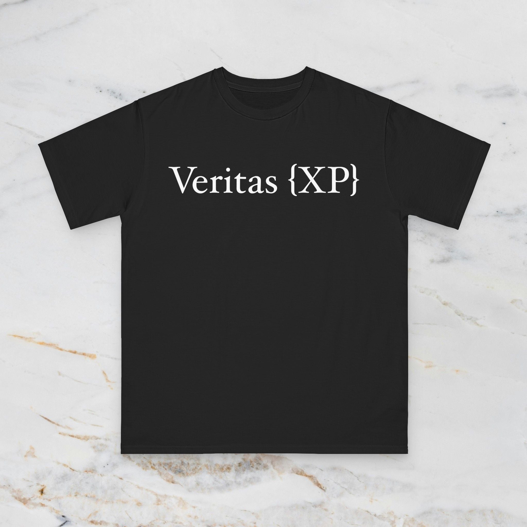 Veritas {XP} Minimal Latin Crest Tee - Black