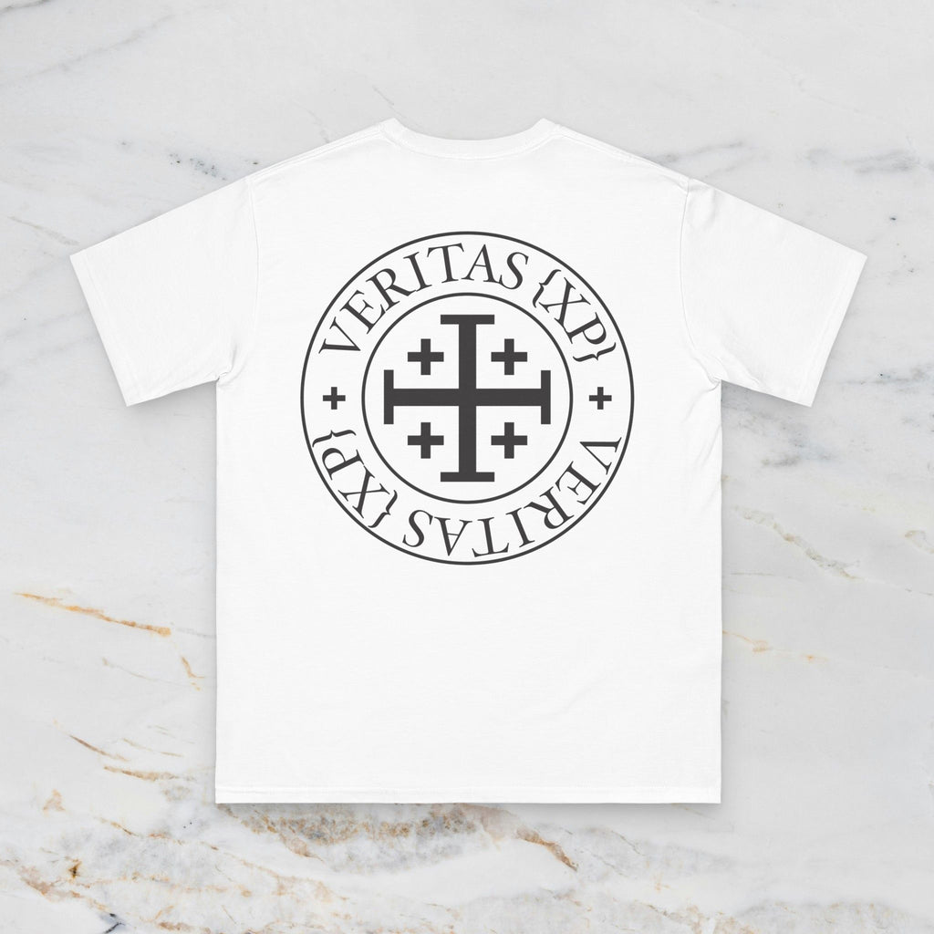 Veritas {XP} Minimal Latin Crest Tee - White