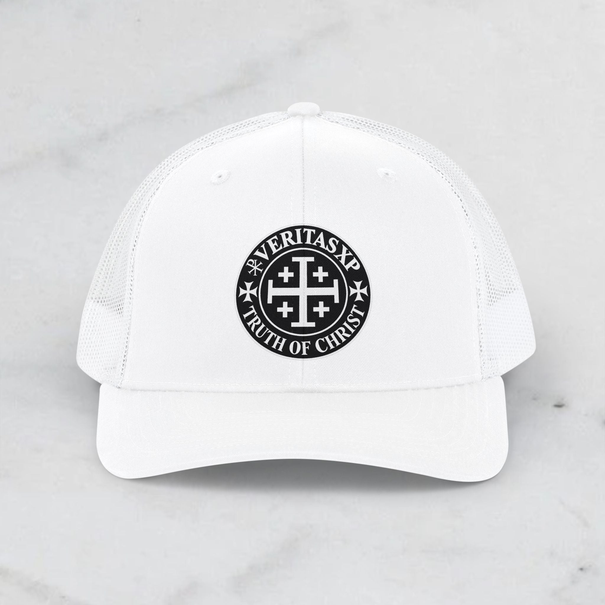 Richardson 112 Trucker Hat— Print Cross Snapback