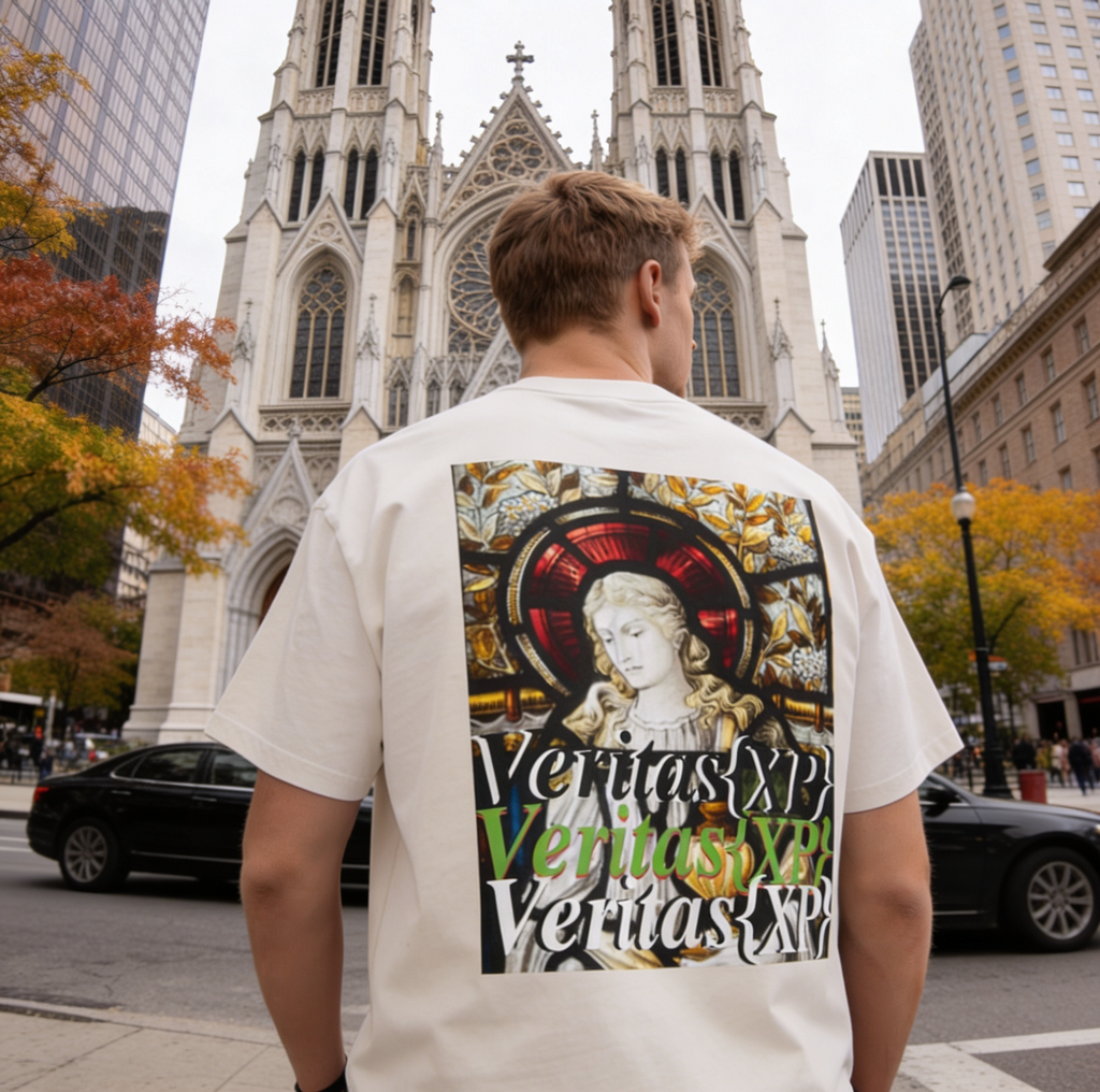 Marian Stain Glass- Oversized Tee