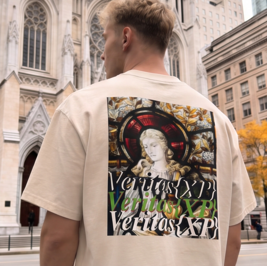 Marian Stain Glass- Oversized Tee