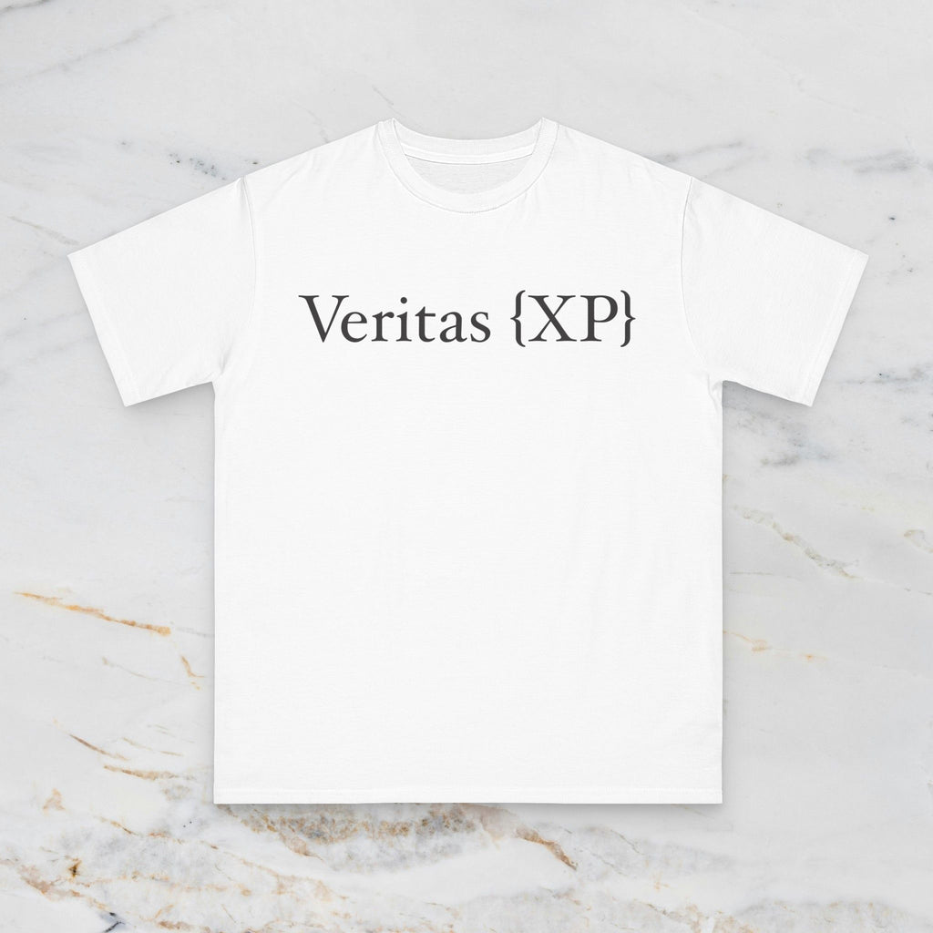 Veritas {XP} Minimal Latin Crest Tee - White