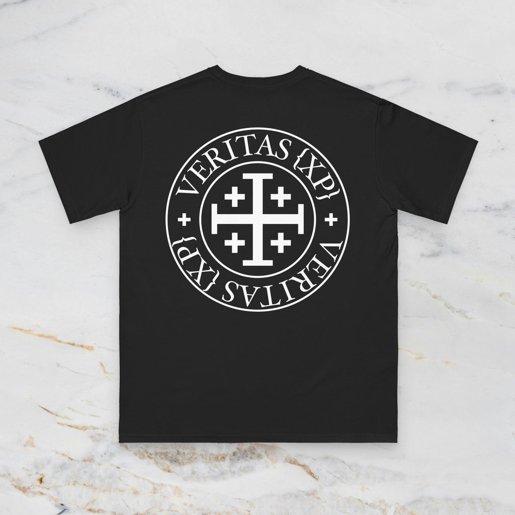 Veritas {XP} Minimal Latin Crest Tee - Black