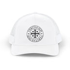 Veritas VRS Richardson 112 Trucker Cap — Embroidered Cross Emblem Snapback